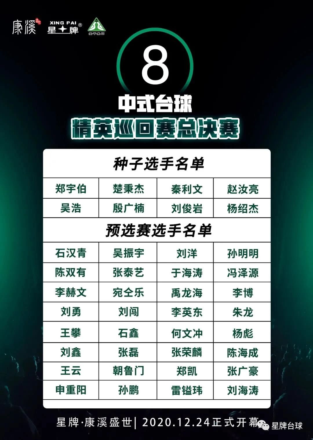 中式台球年末大戏开战在即！星牌已经准备就绪！